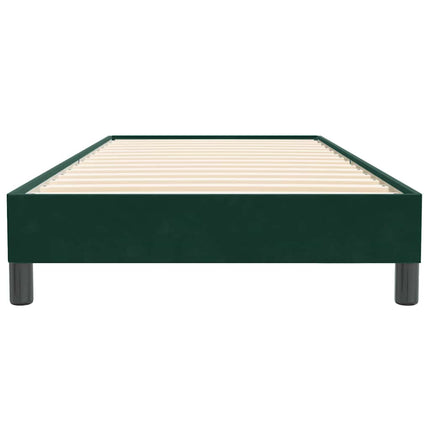 kontinentalseng uden madras 90x220 cm fløjl mørkegrøn
