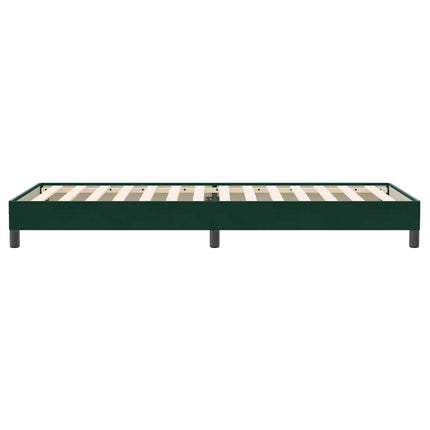 kontinentalseng uden madras 90x220 cm fløjl mørkegrøn