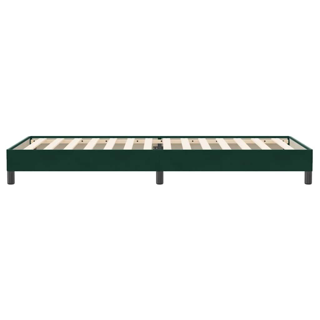 kontinentalseng uden madras 90x220 cm fløjl mørkegrøn
