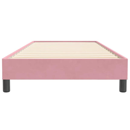 kontinentalseng uden madras 90x220 cm fløjl lyserød
