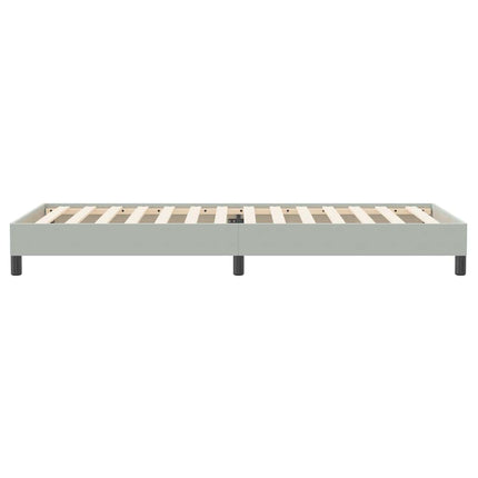 kontinentalseng uden madras 100x220 cm fløjl lysegrå
