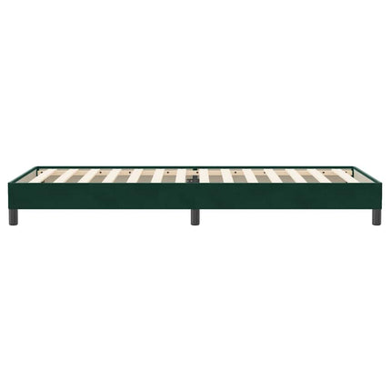 kontinentalseng uden madras 100x220 cm fløjl mørkegrøn