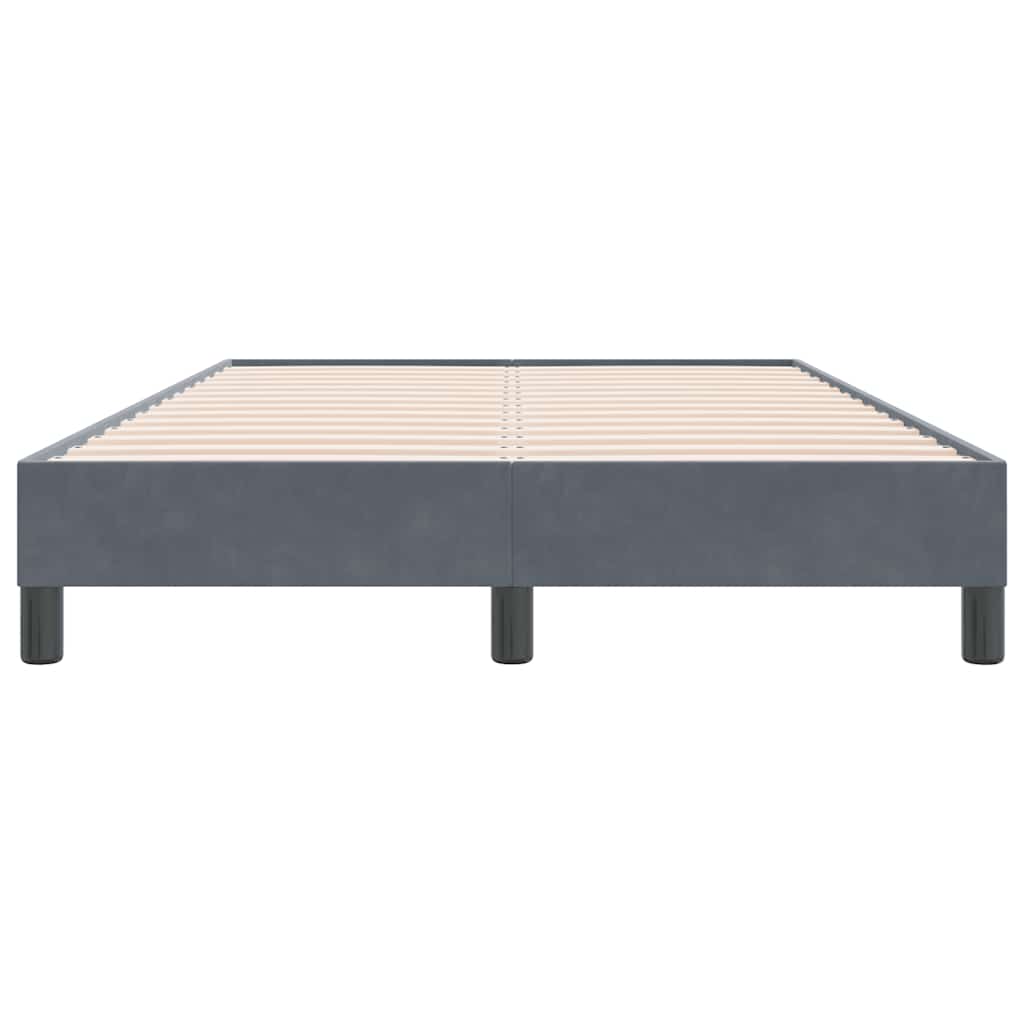 kontinentalseng uden madras 120x220 cm fløjl mørkegrå