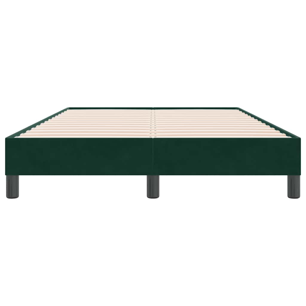 kontinentalseng uden madras 120x220 cm fløjl mørkegrøn