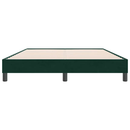 kontinentalseng uden madras 160x220 cm fløjl mørkegrøn
