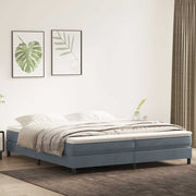 kontinentalseng uden madras 200x220 cm fløjl mørkegrå