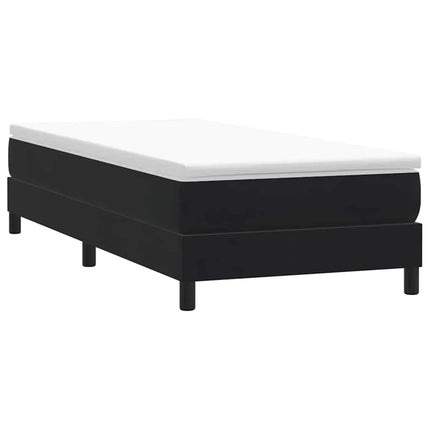 kontinentalseng med madras 90x210 cm fløjl sort