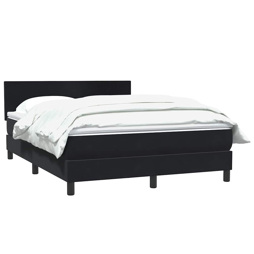 kontinentalseng med madras 160x210 cm fløjl sort