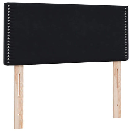 kontinentalseng med madras 90x210 cm fløjl sort