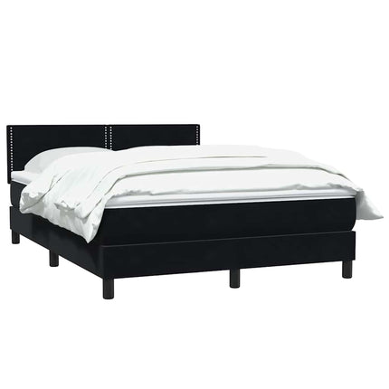 kontinentalseng med madras 160x210 cm fløjl sort