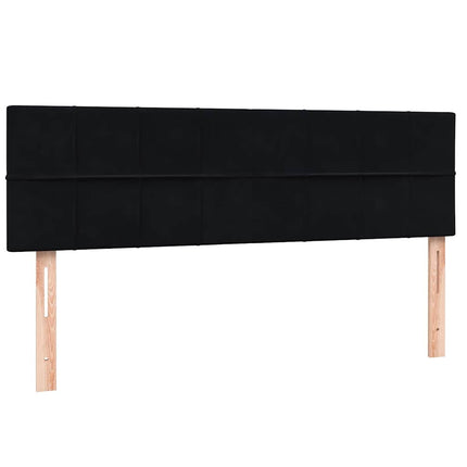 kontinentalseng med madras 160x210 cm fløjl sort