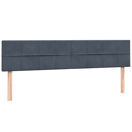 kontinentalseng med madras 180x210 cm fløjl mørkegrå