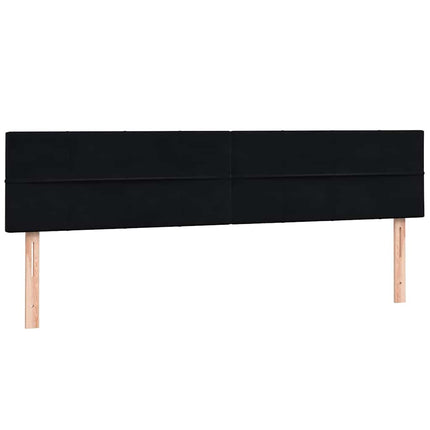kontinentalseng med madras 200x220 cm fløjl sort