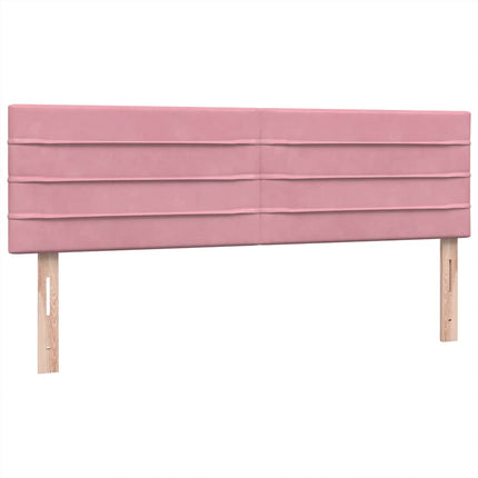 kontinentalseng med madras 140x210 cm fløjl lyserød