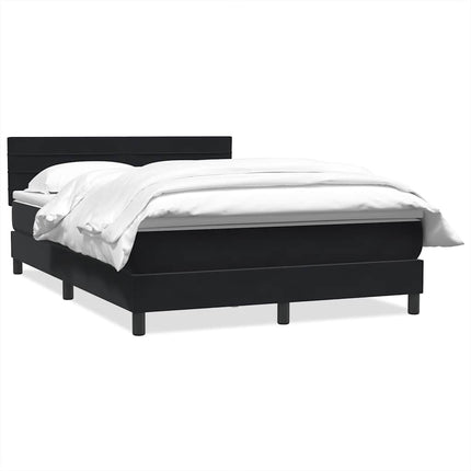 kontinentalseng med madras 160x210 cm fløjl sort