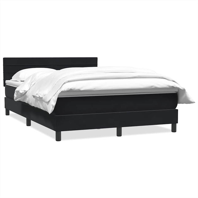 kontinentalseng med madras 160x210 cm fløjl sort