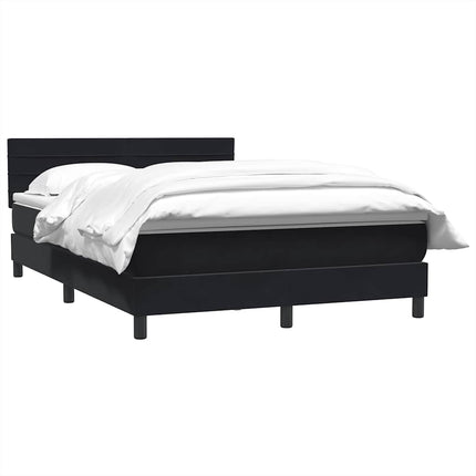 kontinentalseng med madras 160x210 cm fløjl sort