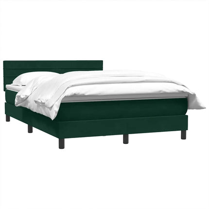 kontinentalseng med madras 160x220 cm fløjl mørkegrøn