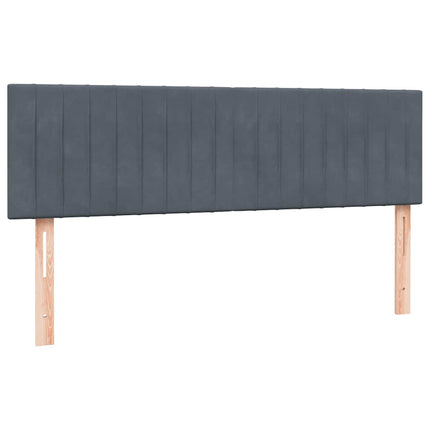 kontinentalseng med madras 160x210 cm fløjl mørkegrå