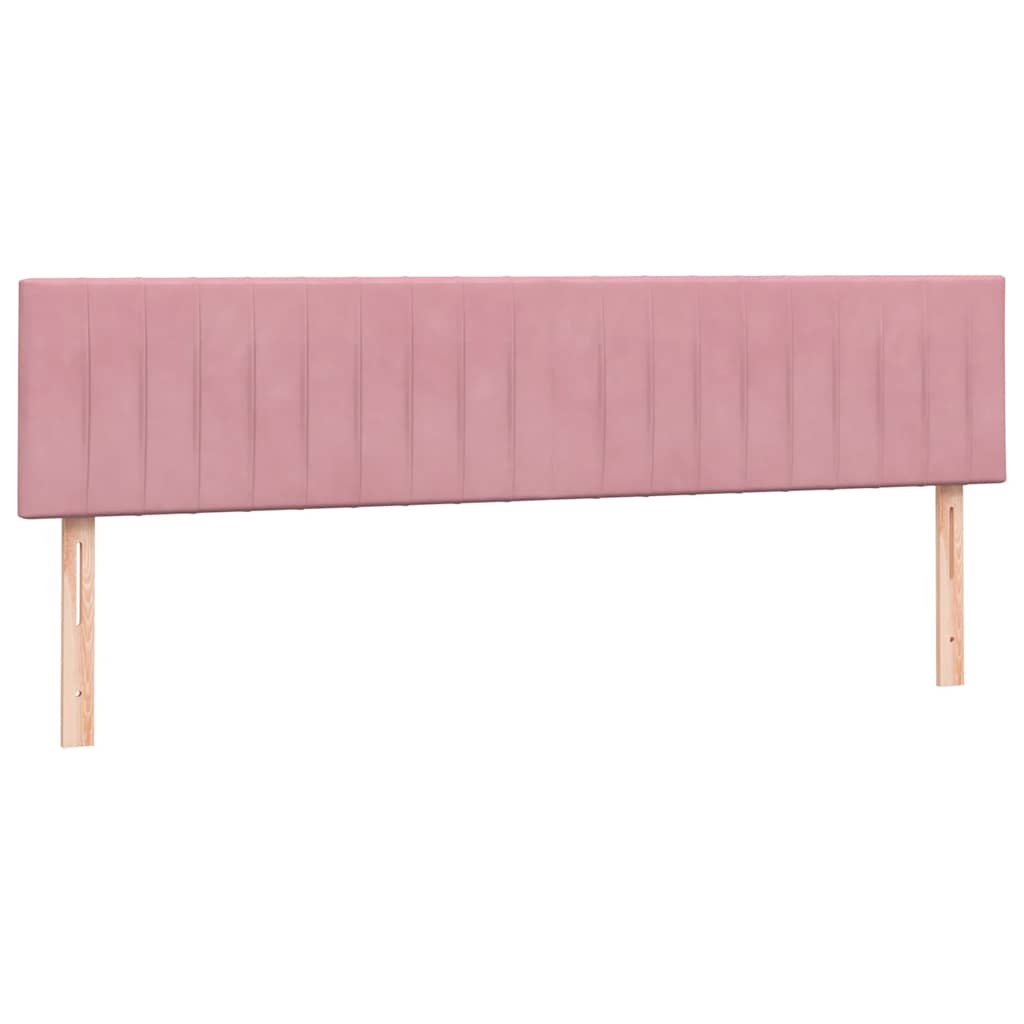 kontinentalseng med madras 180x210 cm fløjl lyserød