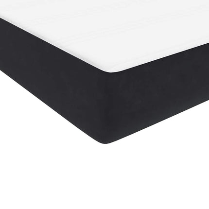 kontinentalseng med madras 160x210 cm fløjl sort