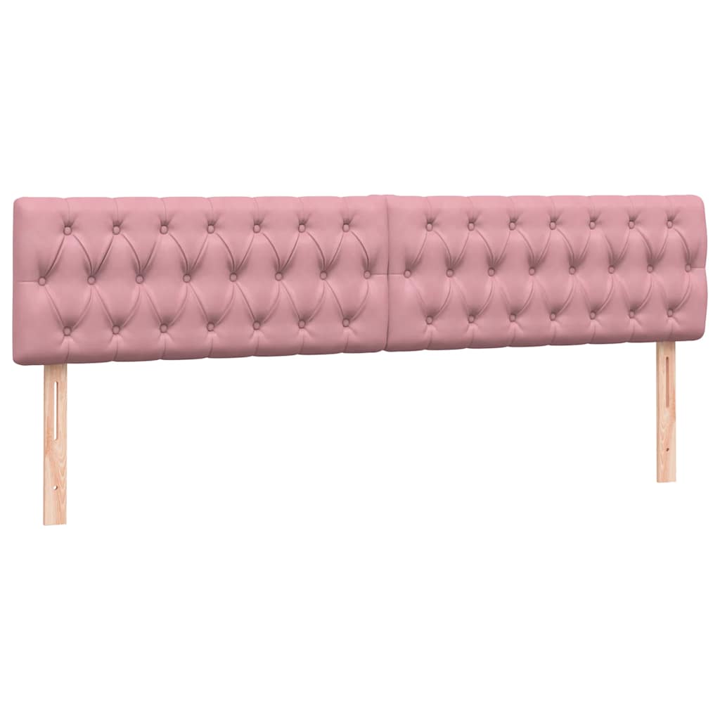 kontinentalseng med madras 180x210 cm fløjl lyserød