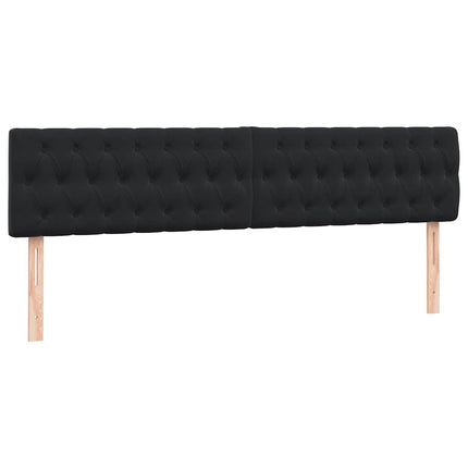 kontinentalseng med madras 200x220 cm fløjl sort