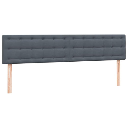 kontinentalseng med madras 180x210 cm fløjl mørkegrå