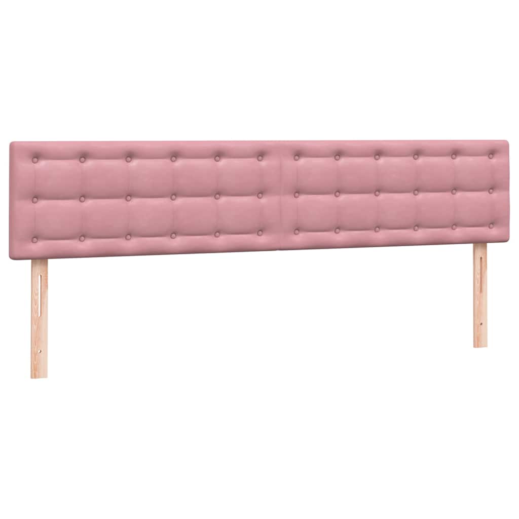 kontinentalseng med madras 180x210 cm fløjl lyserød