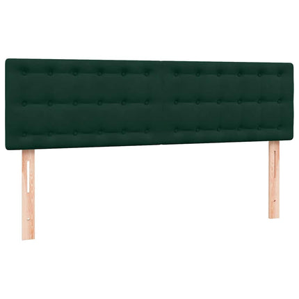 kontinentalseng med madras 160x220 cm fløjl mørkegrøn