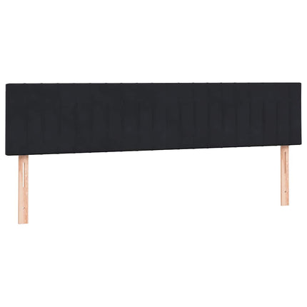 kontinentalseng med madras og LED-lys 200x220 cm fløjl sort