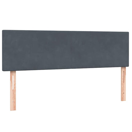 kontinentalseng med madras 160x210 cm fløjl mørkegrå