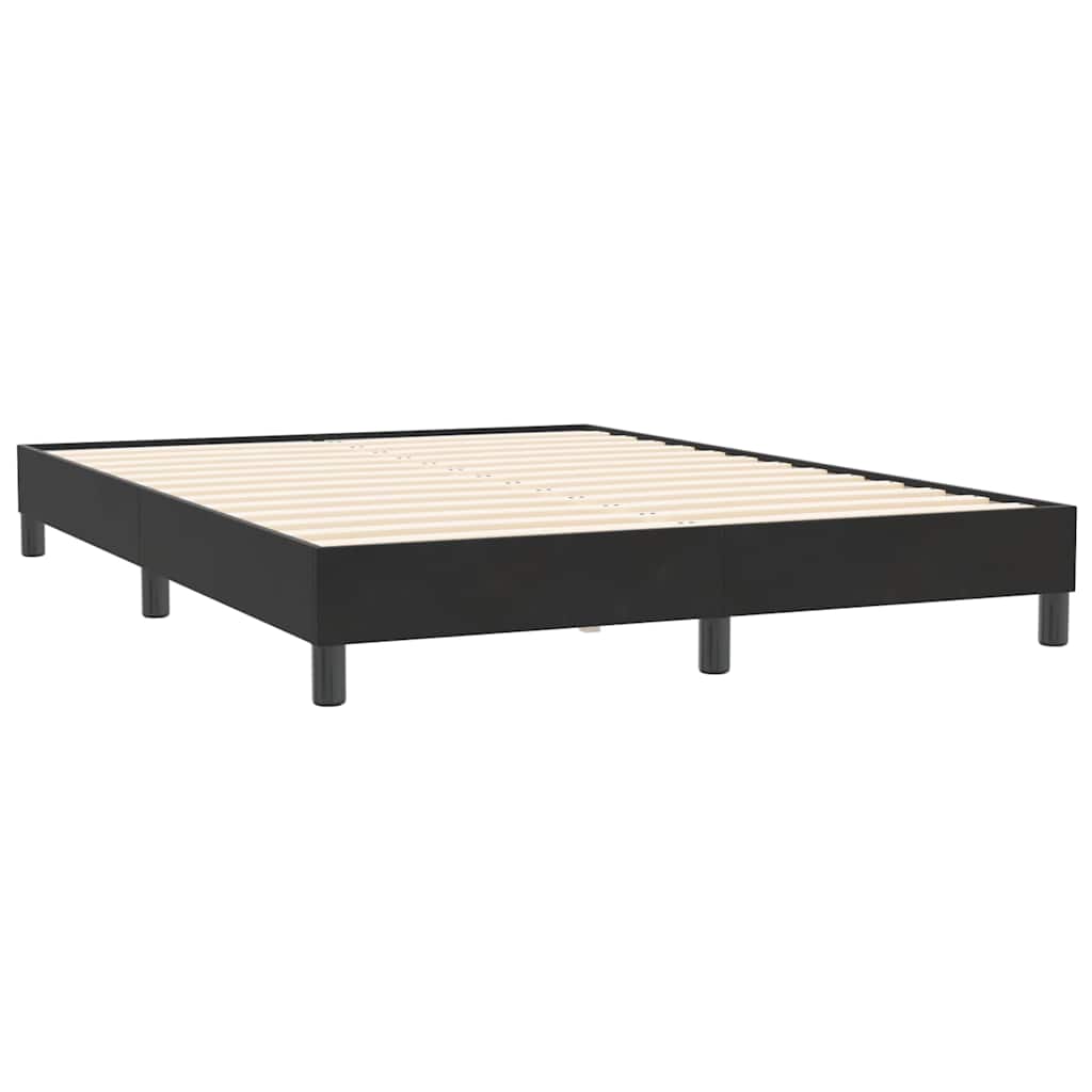 kontinentalseng med madras 160x210 cm fløjl sort