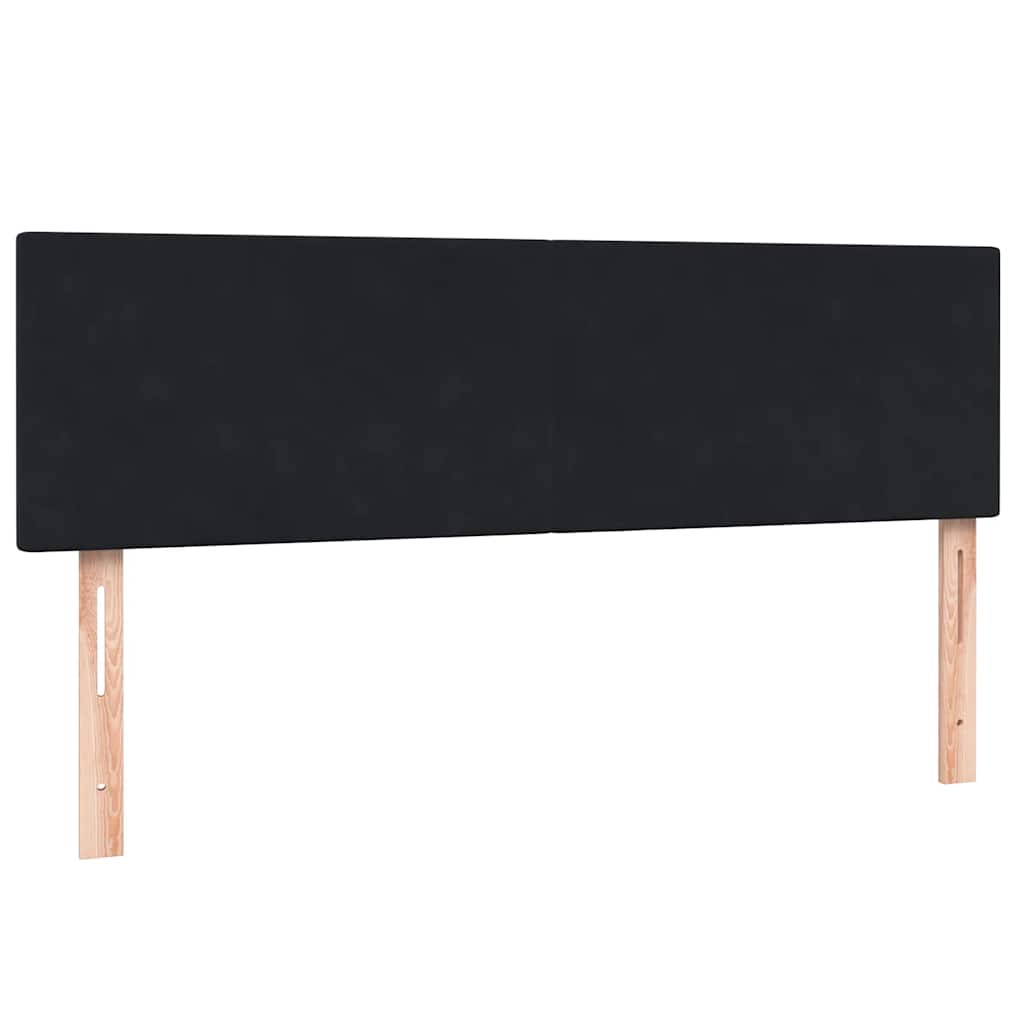 kontinentalseng med madras 160x210 cm fløjl sort
