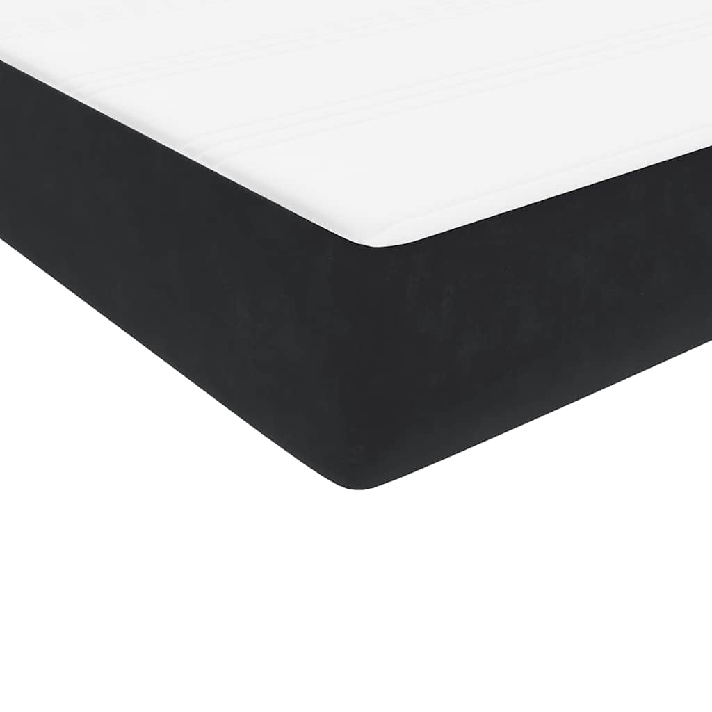 kontinentalseng med madras 160x210 cm fløjl sort