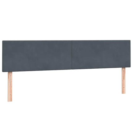 kontinentalseng med madrasser 180x210 cm fløjl mørkegrå
