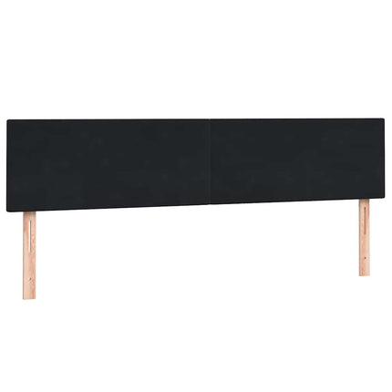 kontinentalseng med madrasser 200x220 cm fløjl sort