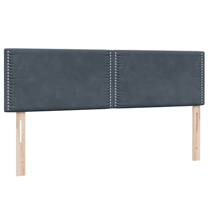kontinentalseng med madras 160x210 cm fløjl mørkegrå