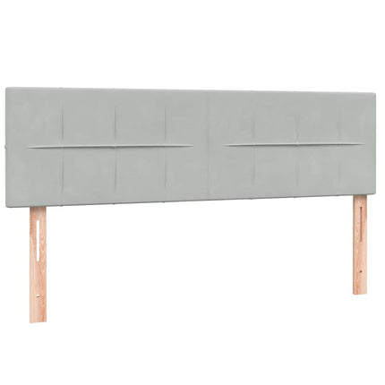 kontinentalseng med madras 160x210 cm fløjl lysegrå