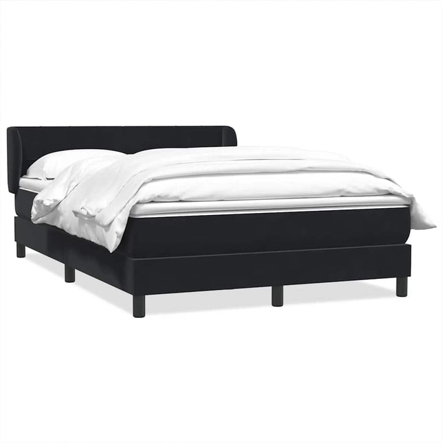 kontinentalseng med madras 160x210 cm fløjl sort