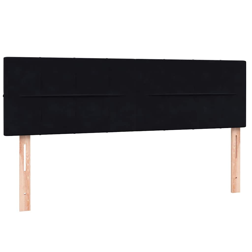 kontinentalseng med madras 160x210 cm fløjl sort