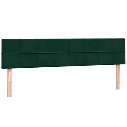 kontinentalseng med madrasser 180x220 cm fløjl mørkegrøn