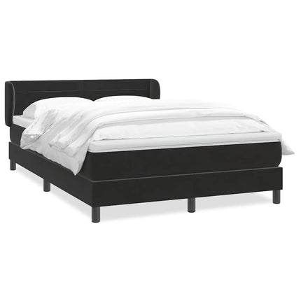 kontinentalseng med madras 160x210 cm fløjl sort