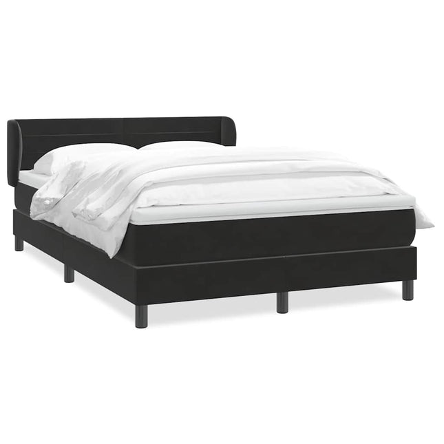 kontinentalseng med madras 160x210 cm fløjl sort