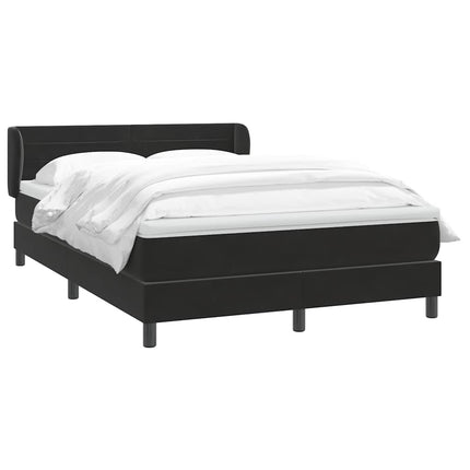 kontinentalseng med madras 160x210 cm fløjl sort