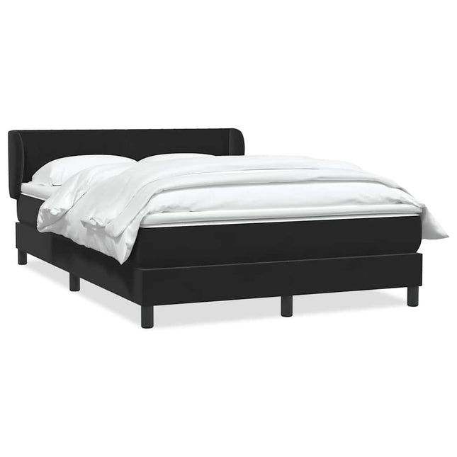 kontinentalseng med madras 160x210 cm fløjl sort