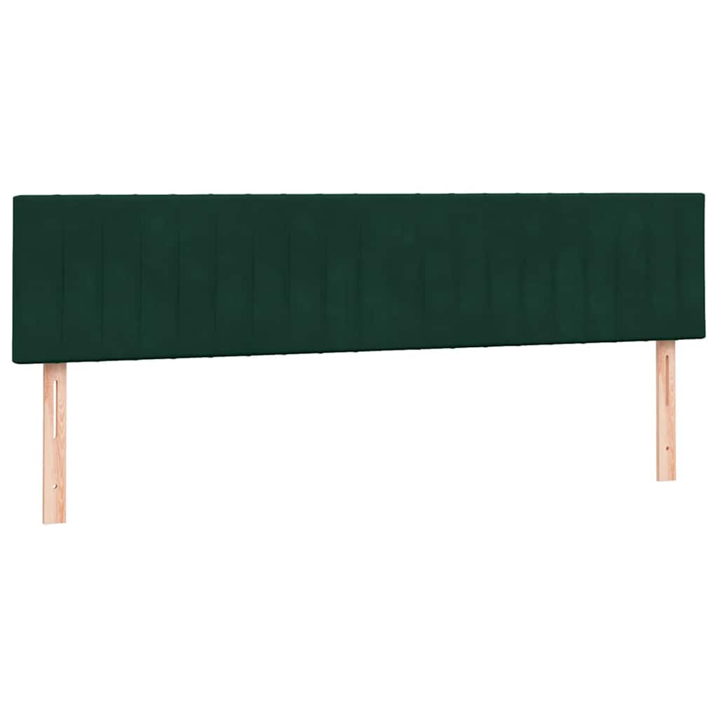 kontinentalseng med madrasser 180x220 cm fløjl mørkegrøn