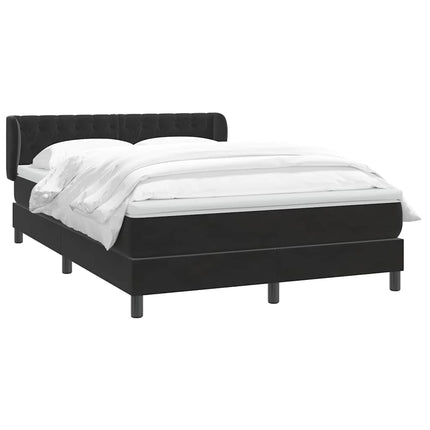 kontinentalseng med madras 160x210 cm fløjl sort