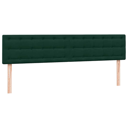 kontinentalseng med madrasser 180x220 cm fløjl mørkegrøn