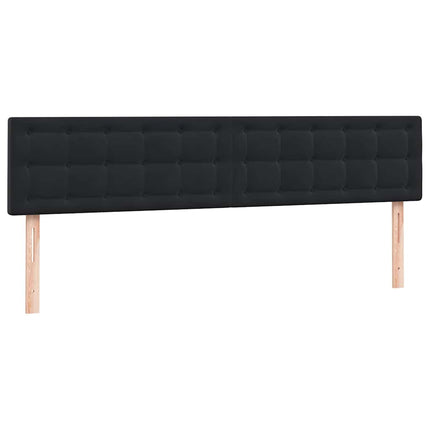 kontinentalseng med madrasser 200x220 cm fløjl sort